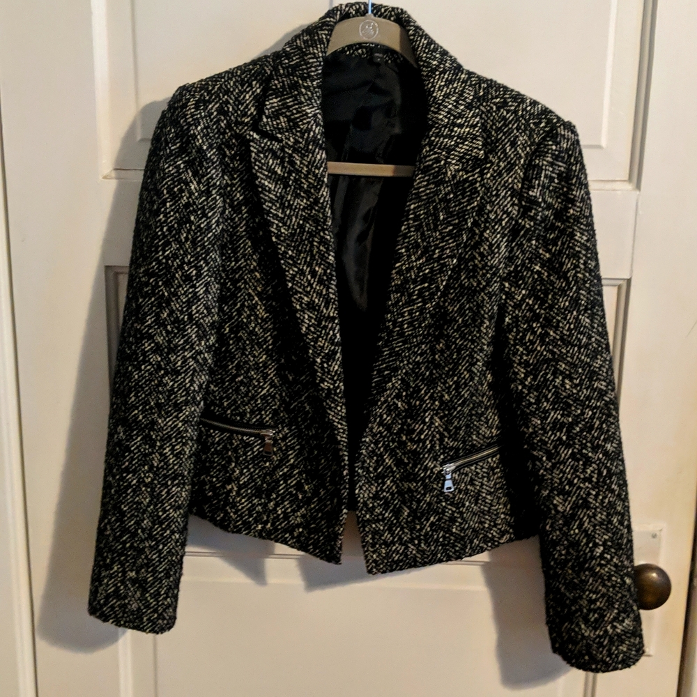 Express size 8 tweed crop jacket